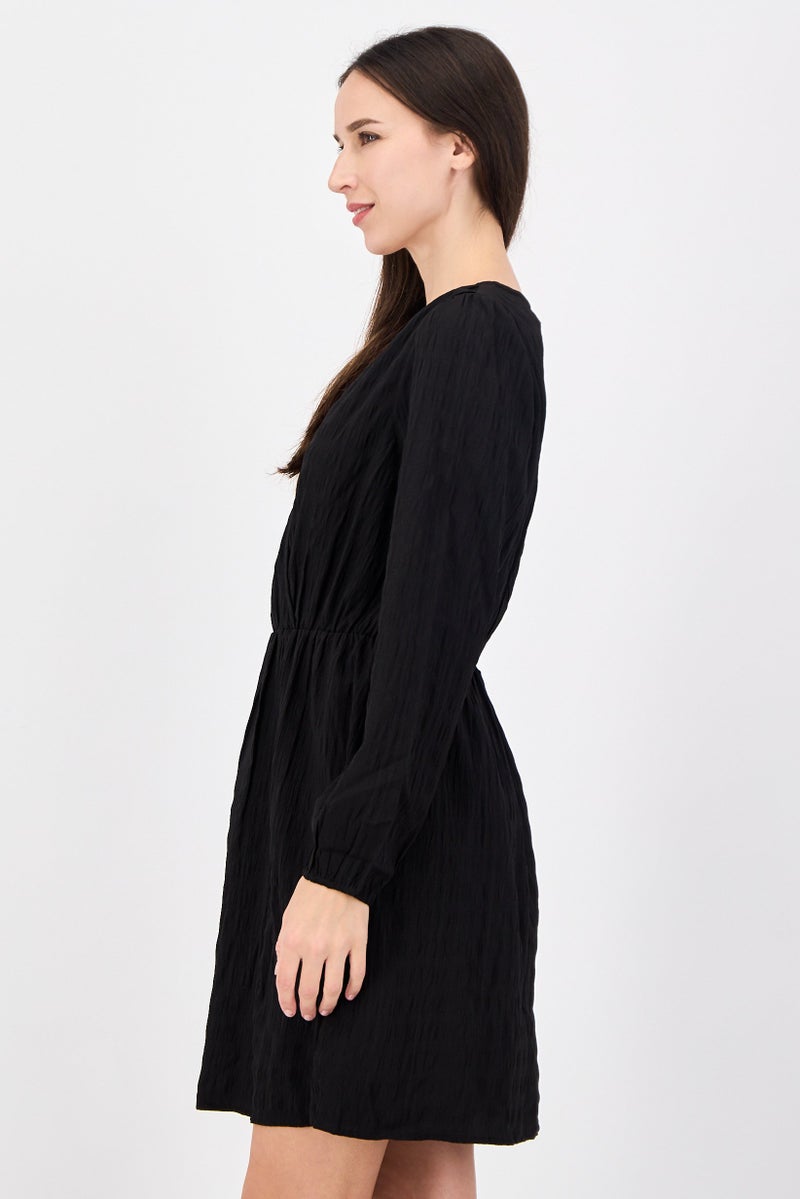 Fire & Glory Women Plain Midi Casual Dress, Black - Image 3